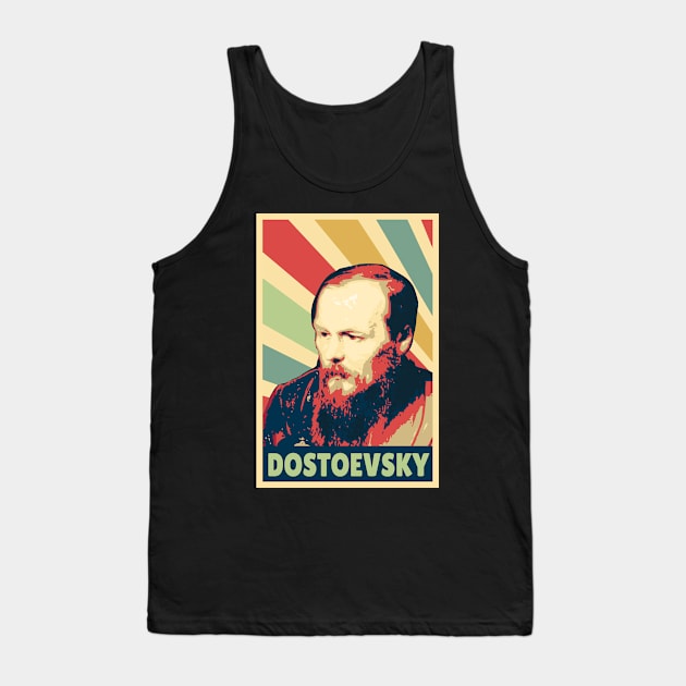 Fyodor Dostoevsky Vintage Colors Tank Top by Nerd_art